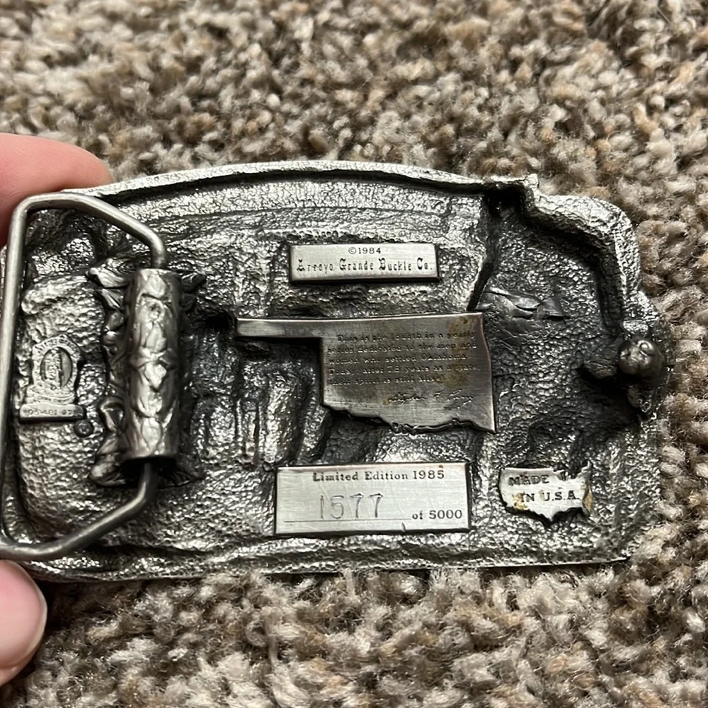 Oklahoma Commemorative limited edition Belt Buckle